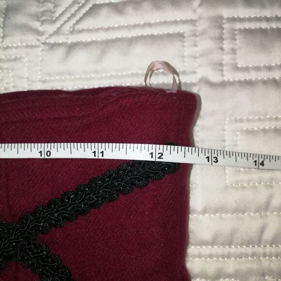 𝅺VINTAGE Red Spanish Winter Style High-Rise Tapered Trouser Pants Size Small - Picture 9 of 13